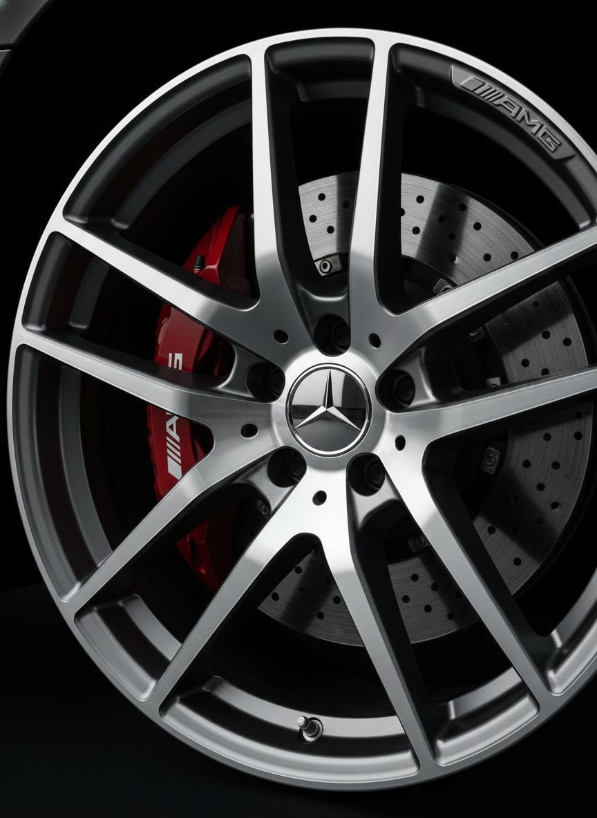 Mercedes wheel detail